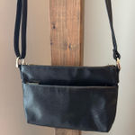A New Day Black Crossbody Purse • Black Faux Leather with Gold Tone Hardware Photo 0