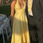 Babyboo Yellow Midi Wedding guest Dress Photo 0