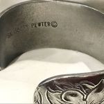 VINTAGE SALISBURY Floral Engraved Pewter Cuff Photo 7