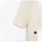 ZARA Women Double Breasted Textured Coat Oyster White Photo 8