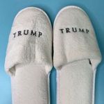 Trump White Slippers 12” Long Size 10 Escarra Collection Photo 0
