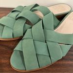 Bird of Flight Philo Low Heel Leather Wedge Woven Sandal Size 11 Green Photo 7