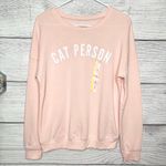 Zoe & Liv NWT Pink “Cat Person” Pullover Graphic Sweatshirt Size Small Photo 8
