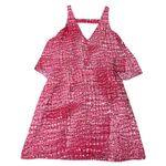 White House | Black Market WHBM Pink Croc Tiered Dress Sleeveless Flowy XS NWOT Photo 0