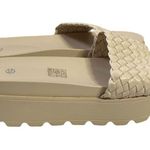 Women’s Beige Braided Wedge Open Toe Sandals Size 7 Photo 3