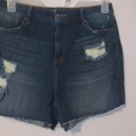 Sofia Jeans by Sofia Vergara Distressed Cut soft Shorts Blue Denim Size 12 Photo 2