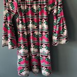 2B Together Made in LA Womens A line Bell Sleeve Pink Green White Design 3/4 S Photo 3
