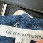 Caution to the Wind 🍊 dark acid wash blue hoodie🍊 Photo 3