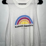 Spiritual Gangster  Radiate Positivity White Tank Size Medium Photo 0