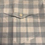 UNTUCKit Women's Santa Marzi Button down Shirt blue white check Size 18 NWT Photo 3