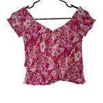 BB Dakota by Steve Madden Floral Compass Top in Bright Rose Size S Pink Photo 2