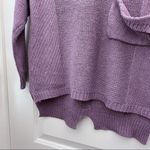 Purple V Neck Sweater High Low Pocket Size XS Photo 64