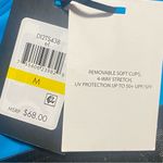 DKNY Blue & Black Swim Top Size M NWT | Colorblock Bikini Top Photo 3