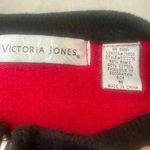 Vintage Christmas Embroidered Sweater Patchwork Medium Ugly Christmas Sweat Red Photo 7