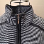 Karen Scott  SPORT  Black and White Striped Jacket Photo 7