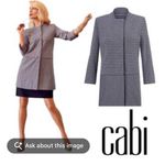 CAbi Grey and Navy Blue Striped Blazer | Size Large Photo 12