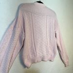 Nordstrom Point of View VTG Light Pink Cotton Chunky Knit Cardigan Sweater Large Photo 7
