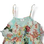 HEMANT AND NANDITA Sage Tiered Mini‎ Dress in Turquoise Size Large Photo 5