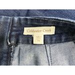 Coldwater Creek  Denim Jean Skirt‎ Blue Size P8 Pencil Dark Wash Knee Stretch Photo 6