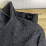 Kuro Japan Wool Coat Size 2 Black Large Pockets Unisex Button Up Japanese Cupro Photo 15