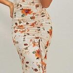 Zaful Women Summer Floral Spaghetti Midi Dress Sexy V Neck Sleeveless White Size 4 Photo 0