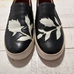 Frye Lena Floral Slip On Sneakers size 9.5 Black Leather Loafers Casual Shoes Photo 1