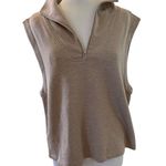 Varley Magnolia Half Zip Tank Top Mock Beige Relaxed Doublesoft Size Large NEW Photo 2