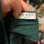 Sandro  FOREST GREEN BLISS CROCHET V-NECK DRESS Photo 2