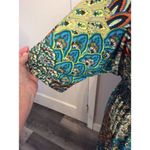 5th & Love 5th Love Maxi Dress V Neck Open Back Short Sleeve peacock Colors Designs XL Photo 4