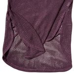 Soho New York Jeans Purple Crochet Knit Long Sleeve V Neck Tunic Top Size M Photo 4