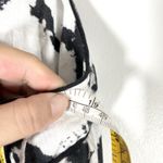 Cynthia Rowley  Black/White Linen Abstract Print Dress Sleeveless Shift Size 12 Photo 6