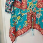 Tolani  Collection Patchwork Floral Print Blouse Photo 3