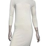 Kontatto Women’s Size S Cream Ivory Viscose Knit Blend Open Back Tie Dress Photo 1