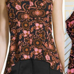 ALC Frank ALC A.L.C. Stuart Blouse Tank Top Top Sleeveless Henna Paisley Silk Pink Size 2 Photo 0