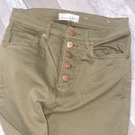 Loft  high rise skinny ankle olive green jeans size 0/25 Photo 3