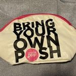 Perfectly Posh Cream and Pink Cosmetic Bag with Tassel Photo 0