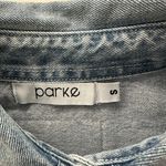 Parke Long Sleeve Denim Shirt Small NWT Blue Photo 3