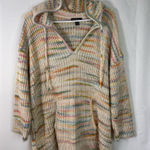 Tribal 3/4 Sleeve Hood Sweater Kangaroo Pocket Muted Clay multi color Size XL Photo 0
