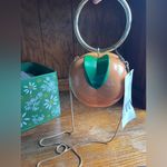 ZARA NWT  Box Style Orange Peach Clutch with Gold Handle & Chain Shoulder Strap Photo 6