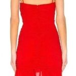 Lovers + Friends  Amy Mini Dress Cherry Red Size S Small Ruffle Hem Photo 2