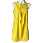 Piazza Sempione Yellow Sleeveless Smock Shift Dress with Front Pleat Photo 2