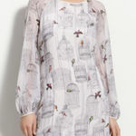 Ted Baker  Vintage Bird Cage Print Dress Size 2 US 6 Romantic Cocktail Party Photo 0