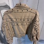 Akira  Tan Jean Fabric with Silver and Black Accent Studs embellished all over. Photo 6