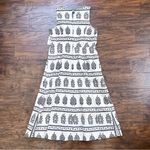 Anthropologie • Woodblock Midi Dress cream brown floral print stretch twill Photo 11