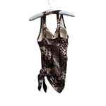 Swimsuits For All‎ Women's Size 14 Leopard Print Swim dress Size 14 Side Tie Photo 1