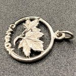 Vintage Sterling Silver Charm | Canada with Maple Leaves 925 Canadian Travel Photo 3