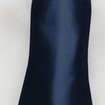 Alfred Sung NEW Bow Detail Sleeveless Satin Twill
Trumpet navy blue Gown Sz 6 Photo 0