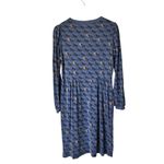 Boden Alicia Goldfinch Dress bird Patterned Dress 8R Blue Size 8 Photo 2