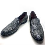 Marc Jacobs  BLACK & SILVER GLITTER "ZOE"  LEATHER & FABRIC LOAFER SHOES (38.5) Photo 10