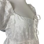 Lulus NWT  XL Exceptionally Angelic White Floral Puff Sleeve Mini Dress Summer Photo 3